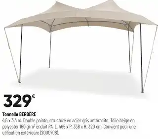 Bricorama Tonnelle berbère offre