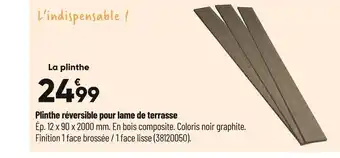 Bricorama La plinthe versible pour lame de terrasse offre