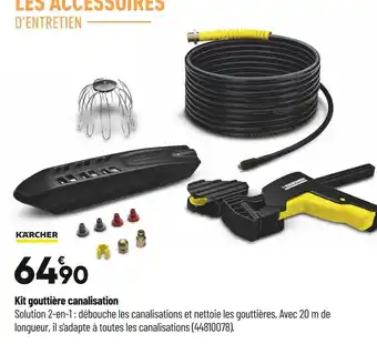 Bricorama Karcher kit gouttière canalisation offre