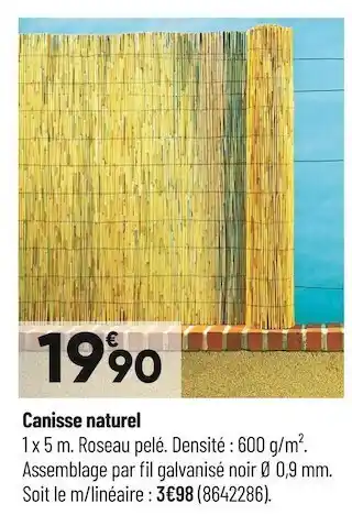 Bricorama Canisse naturel offre