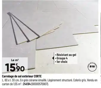 Bricorama Carrelage de sol extérieur corte offre