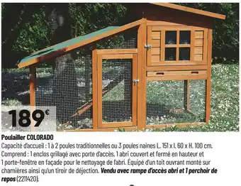 Bricorama Poulailler colorado offre