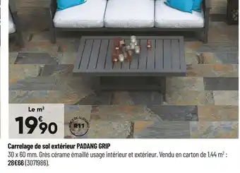 Bricorama Carrelage de sol extérieur padang grip offre