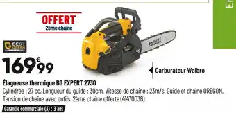 Bricorama Bestgreen élagueuse thermique bg expert 2730 offre