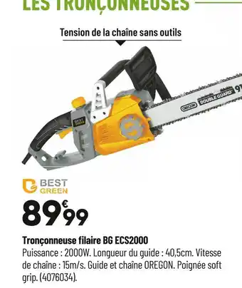 Best green tronçonneuse filaire bg ecs2000