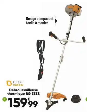 Bricorama Bestgreen débroussailleuse thermique bg 33es offre