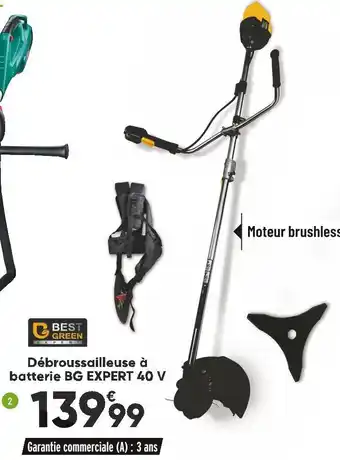 Bricorama Bestgreen débroussailleuse à batterie bg expert 40 v offre