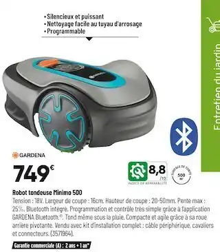 Bricorama Gardena robot tondeuse minimo 500 offre