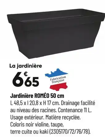 Bricorama Jardinière roméo 50 cm offre