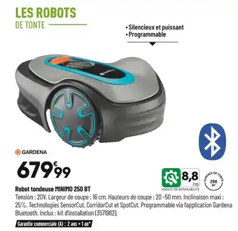 Bricorama Gardena robot tondeuse minimo 250 bt offre