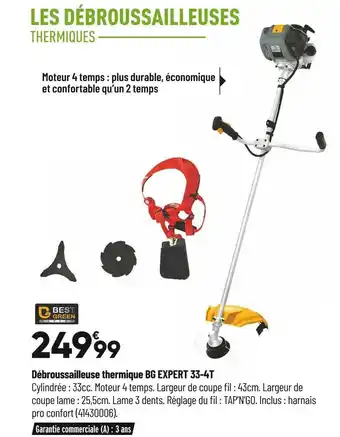 Bricorama Bestgreen débroussailleuse thermique bg expert 33-4t offre