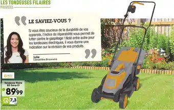 Bricorama Bestgreen tondeuse filaire bg série e1 offre