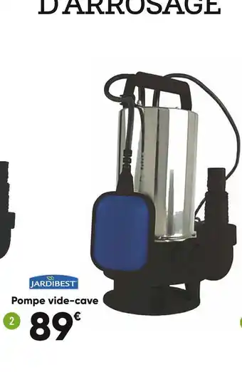 Bricorama Jardibest pompe vide-cave offre