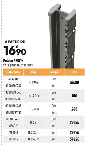 Profix poteau