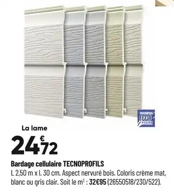 Bricorama Tecnoprofils bardage cellulaire offre