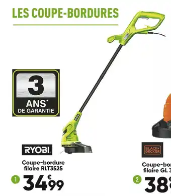 Bricorama Ryobi coupe-bordure filaire rlt3525 offre
