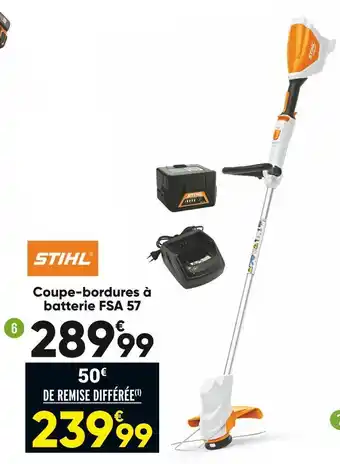 Bricorama Stihl coupe-bordures à batterie fsa 57 offre