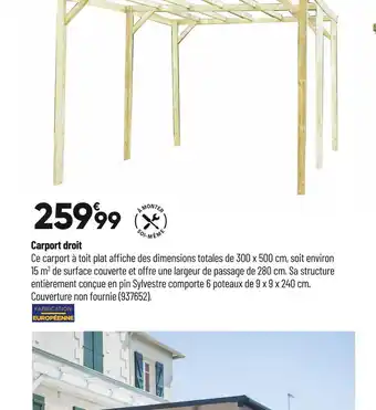 Carport droit