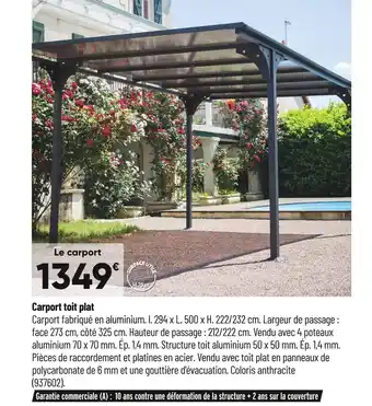 Carport toit plat