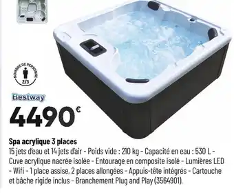 Bricorama Bestway spa acrylique 3 places offre