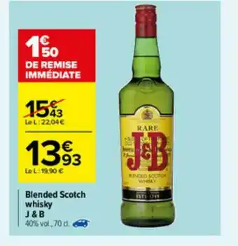 Carrefour Market Blended Scotch Whisky J&b offre