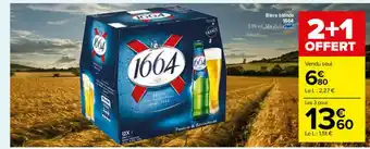 Carrefour Market Bière Blonde 1664 offre
