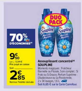 Carrefour Market Assouplissant Concentré Soupline offre