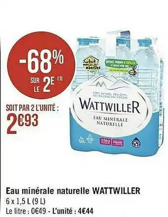 Casino Supermarchés Eau Minérale Naturelle Wattwiller offre