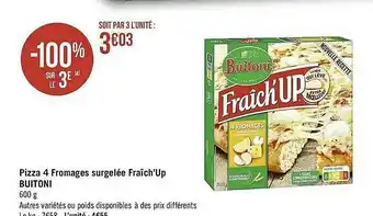 Pizza 4 Fromages Surgelée Fraîch'up Buitoni