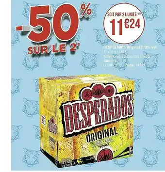 Casino Supermarchés Desperados Original 5,9% Vol. offre