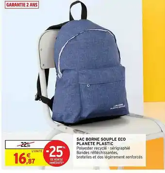 Intermarché Sac Borne Souple éco Planete Plastic offre