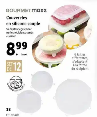 Gourmetmaxx Couvercles En Silicone Souple