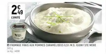 Spar Fromage Frais Aux Pommes Caramélisées 6,5% M.g. Isigny Ste Mère offre