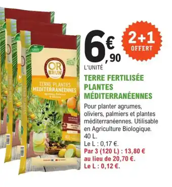 E.Leclerc Jardi Terre Fertilisée Plantes Méditerranéennes offre