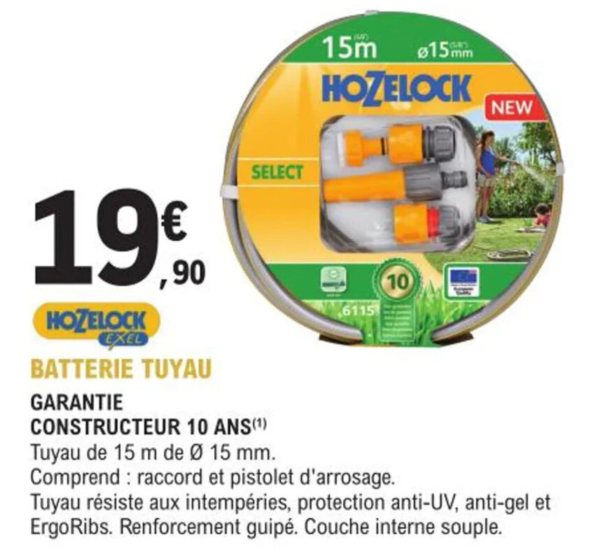Promo Batterie Tuyau chez E.Leclerc Jardi