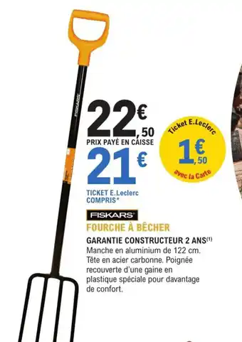 E.Leclerc Jardi Fourche à Bécher offre