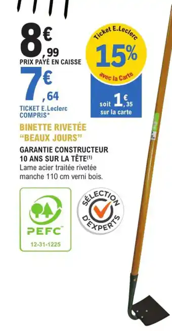 Binette Rivetée Beaux Jours