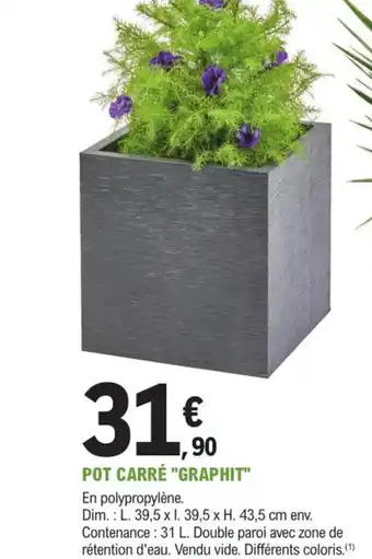E.Leclerc Jardi Pot Carré Graphit offre