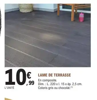 E.Leclerc Jardi Lame de Terrasse offre