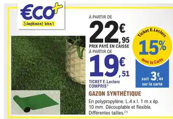 E.Leclerc Jardi Gazon Synthétique offre