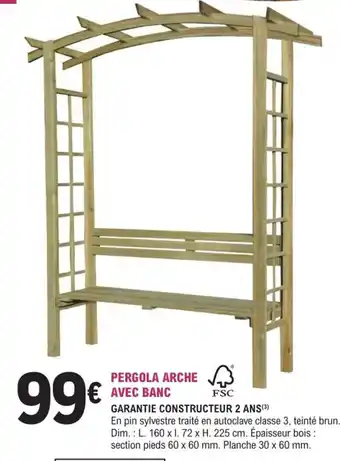 Pergola Arche Avec Banc