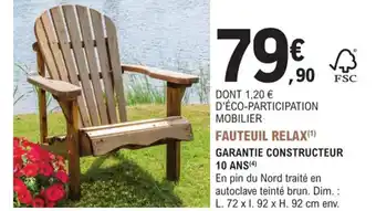 E.Leclerc Jardi Fauteuil Relax offre