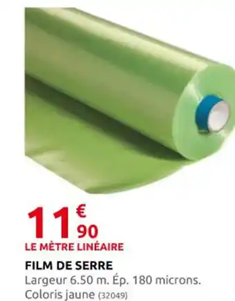Rural Master Film de Serre offre