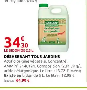 Rural Master Désherbant Tous Jardins offre