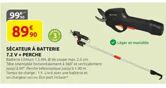 Rural Master Sécateur à Batterie 7.2 V + Perche offre