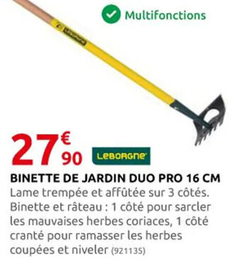Rural Master Binette de Jardin Duo Pro 16 CM offre