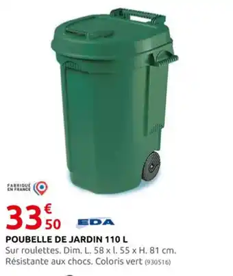 Rural Master Poubelle de Jardin 110 L offre