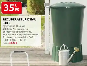 Rural Master Récupérateur D'Eau 310 L offre