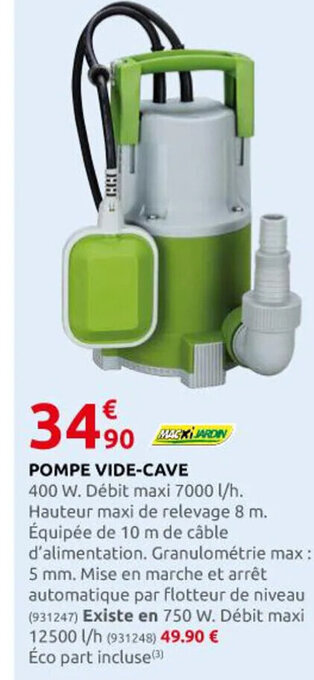Rural Master Pompe Vide-Cave offre