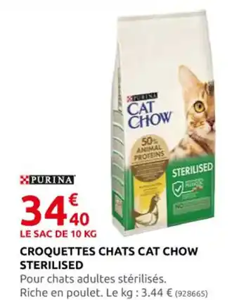 Rural Master Purina Croquettes Chats Cat Chow Sterilised offre